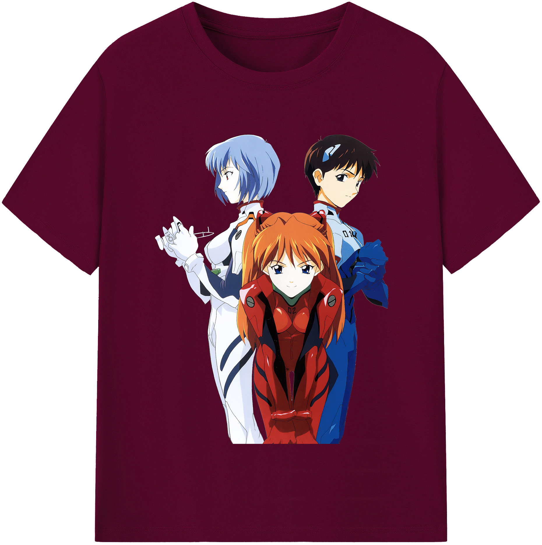 （画像用） EVA 新世紀エヴァンゲリオン レディースカジュアルプリントTシャツ（綿100％）